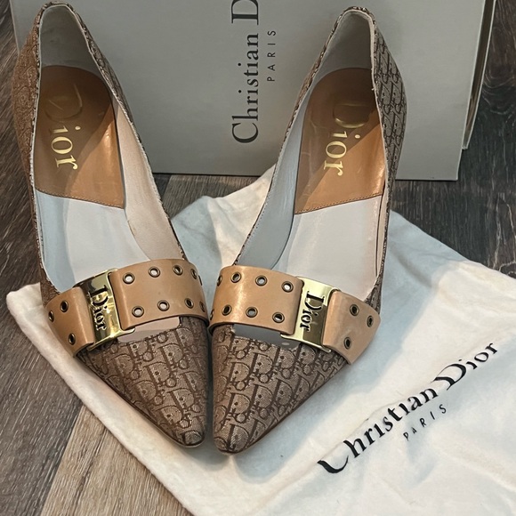 Dior Brown Monogram Heels - Picture 1 of 16